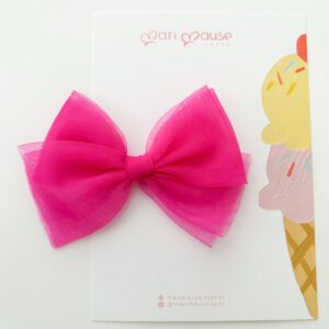 Laço Ceci | Tule | Pink Framboesa