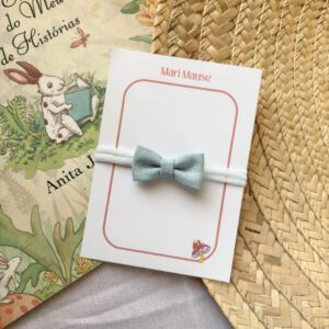 Laço Isa | Linho | Azul Brisa